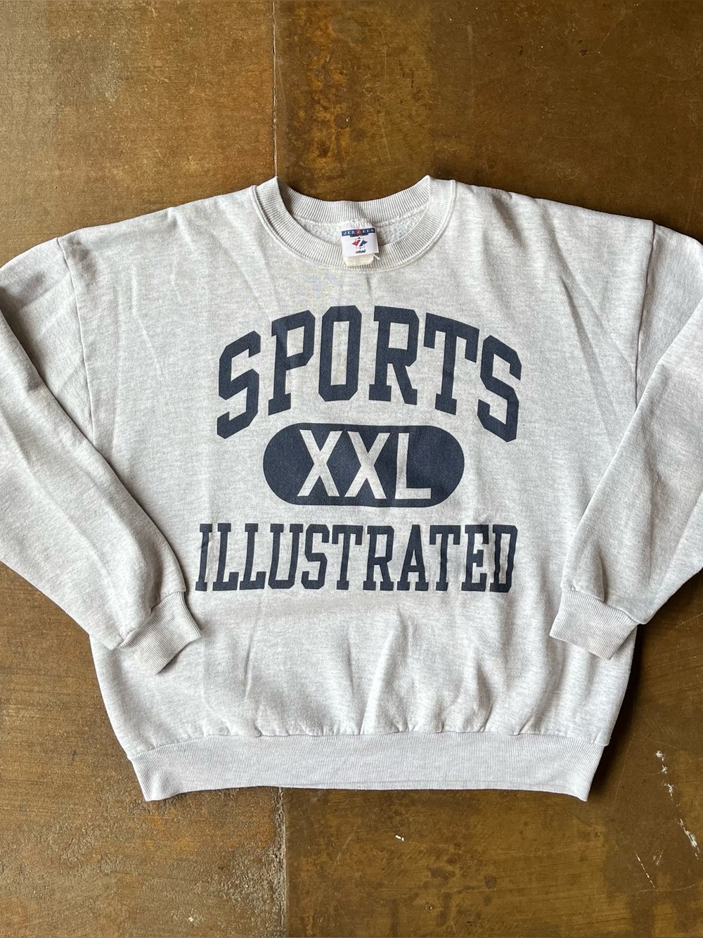 Vintage 90s Sports Illustrated Gray XXL Athletic Crewneck Sweatshirt XL Boxy